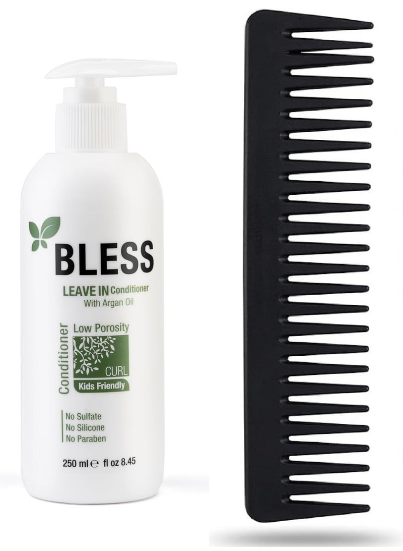 Bless leave in conditioner with argan oil 250 ml & Carbon fiber comb - Image 1