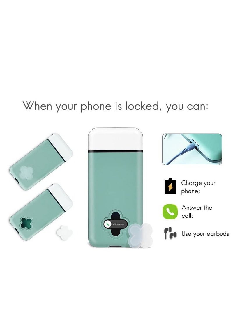 SYOSI - Phone Lock Box with Timer, Portable Time Lock Box for Phone and Android Phone, Help to Be Self-Discipline and Focus to Achieve Goals, Help Kids Students Adults Focus, Portable, Timed, Control, Green - Image 1