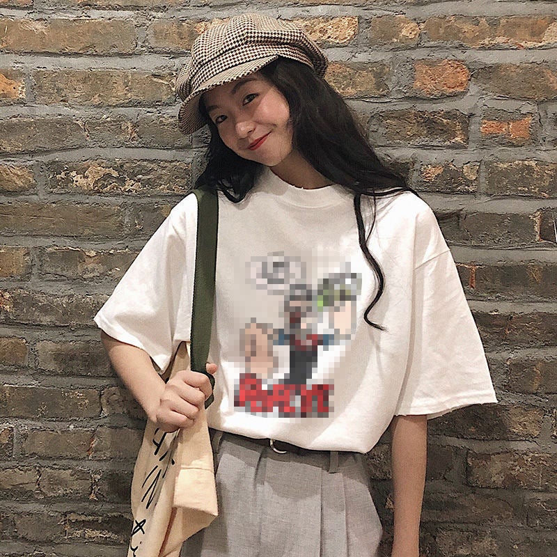 Wholesale womens new summer short sleeve T-shirt students loose Korean version of the Harajuku style jacket factory outlet 6016#
