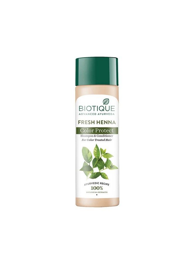 Biotique Fresh Henna Color Protect Shampoo & Conditioner For Color Treated Hair 120 Ml (Pack Of 2) - Image 2