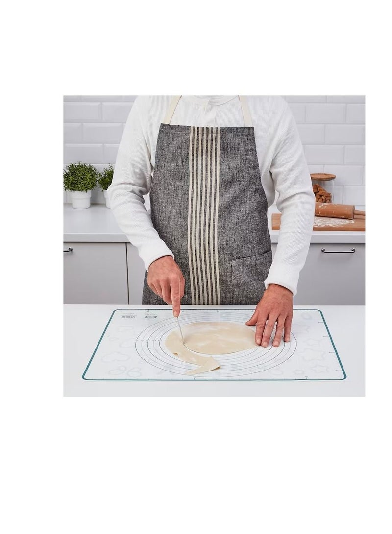 Baking mat, white/turquoise61x46 cm - Image 3