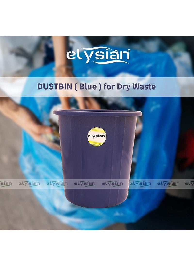 Elysian Elysian Plastic Dustbin For GarbageWaste For Home And Official Use 10 Liter Capacity Blue In Color Size29X27X29 Cm 12x11inch Pc1  - Image 4