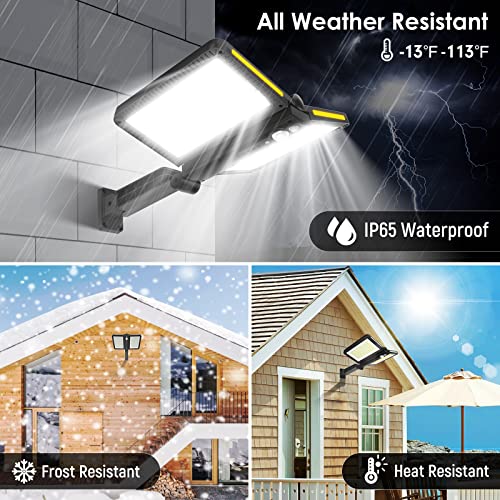 ropelux Solar Flood Lights Outdoor, 6000LM High Brightness Motion Sensor Outdoor Lights,IP65 Waterproof and 5 Modes, Wider Illuminated Area LED Solar Lights for Garden Patio Street - Image 5