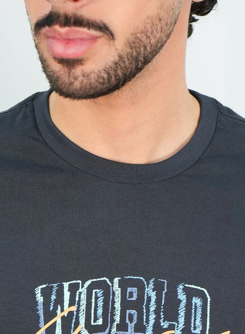 GIORDANO  Men’s Slim Cotton Crew Neck Tee for Men | Best Price UAE