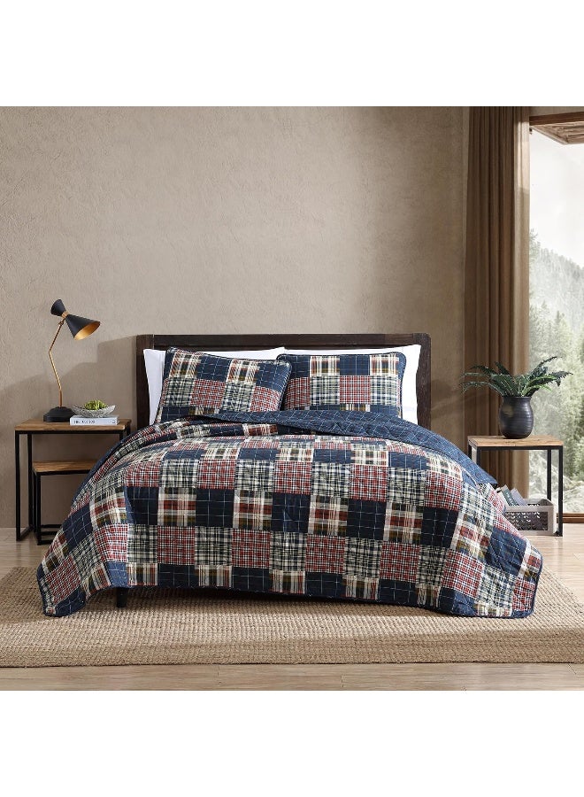 Eddie Bauer Eddie Bauer - Queen Quilt Set, Cotton Reversible Bedding with Matching Shams, Lightweight Home Decor for All Seasons  - Image 1