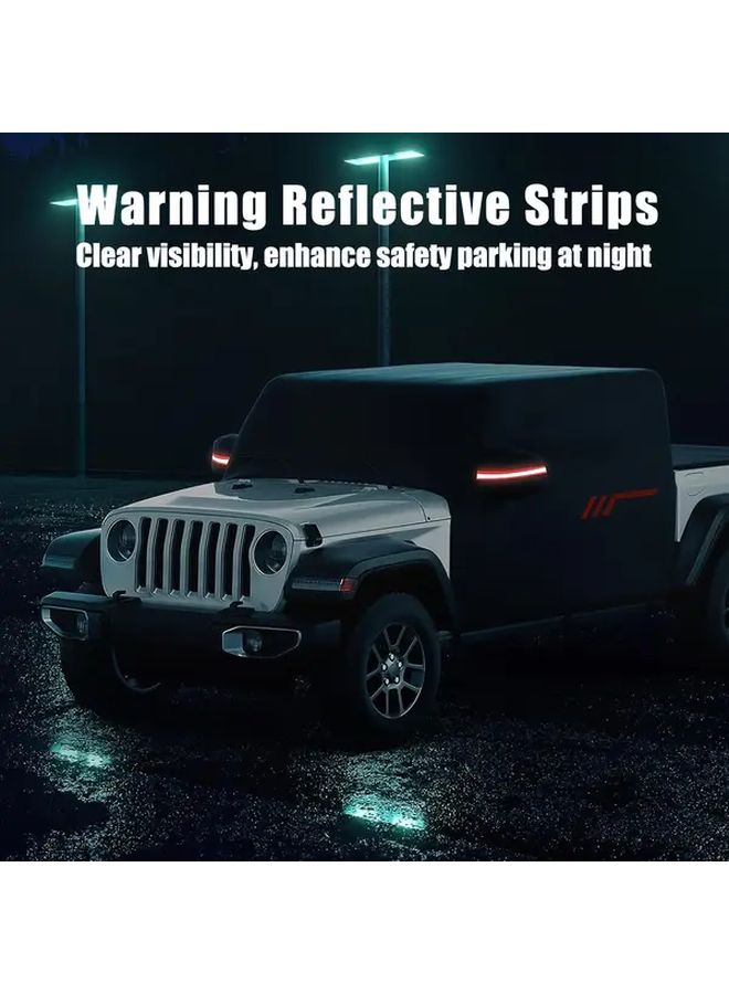 Car Cover For Jeep Gladiator 2020 2021 2022 2023 Waterproof All Weather Black Dustproof Rainproof Snowproof Windproof 4 Door Cab Cover - Image 5