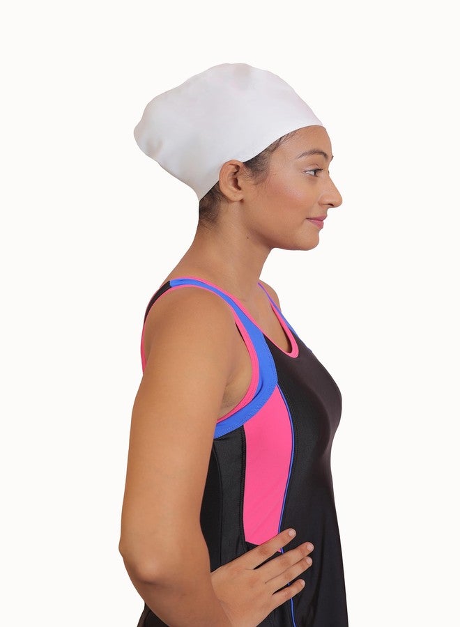 AASHRAY Latest Designed AMBUDA Shape Swim Cap for Long Hair,Waterproof Silicone Swimming Cap for Girl's and Women's (Plain) - Image 3