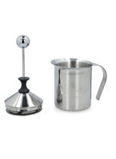 Bien Servi Lightweight Design Manual Milk Frother Silver 400 ml  - Image 3
