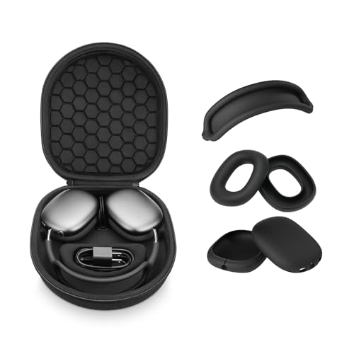 Yinke Smart Case for AirPods Max Headphones Supports Sleep Mode, with AirPods Max Silicone Earpad Cover/Ear Cups Cover and Headband Anti-Scratch Accessories, Hard Organizer Portable Carry Travel - Image 1