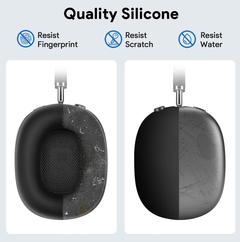Yinke Smart Case for AirPods Max Headphones Supports Sleep Mode, with AirPods Max Silicone Earpad Cover/Ear Cups Cover and Headband Anti-Scratch Accessories, Hard Organizer Portable Carry Travel - Image 4