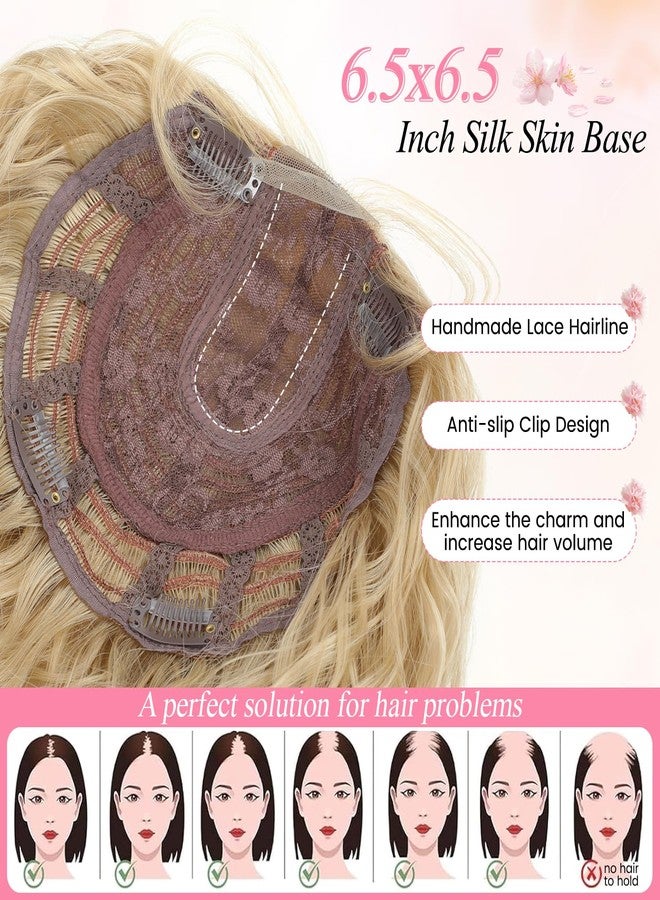 PANEWAY Curly Hair Toppers For Women with Thinning Hair Synthetic 6.5’’x6.5’’ Ladies Wiglets Full Coverage Blonde Topper Perfect for Daily, Holiday, Style - Image 4