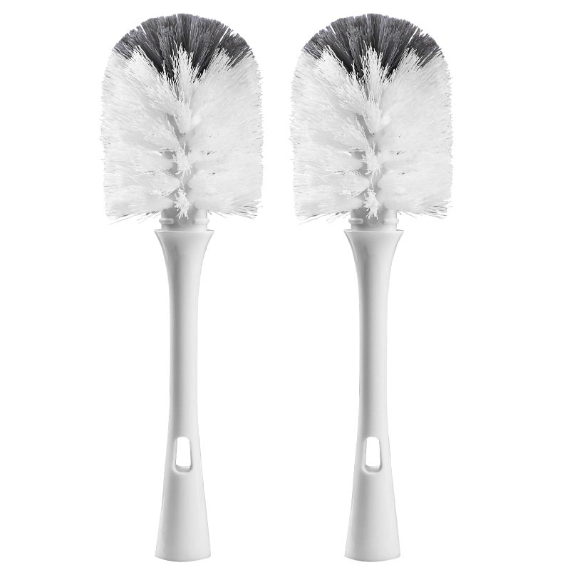 RIMAY Bottle Brush Replacement Head for OXO Bottle Brush Tot Only, 2 Pack Bottle Brush Refills, Dual Bristle Design for Baby Bottles, Water Bottles, Glasswares - Image 1