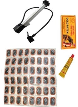 NCR Bicycle Repair Patch Set Small Sandpaper, Pump and Apparatus  - Image 2