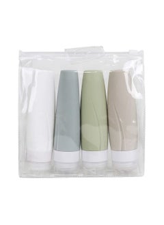 Y&D Silicone Travel Bottles Set Leak Proof Size Container for Toiletries with TSA Approved EVA Bag BPA Free Refillable Perfect Personal  - Image 1
