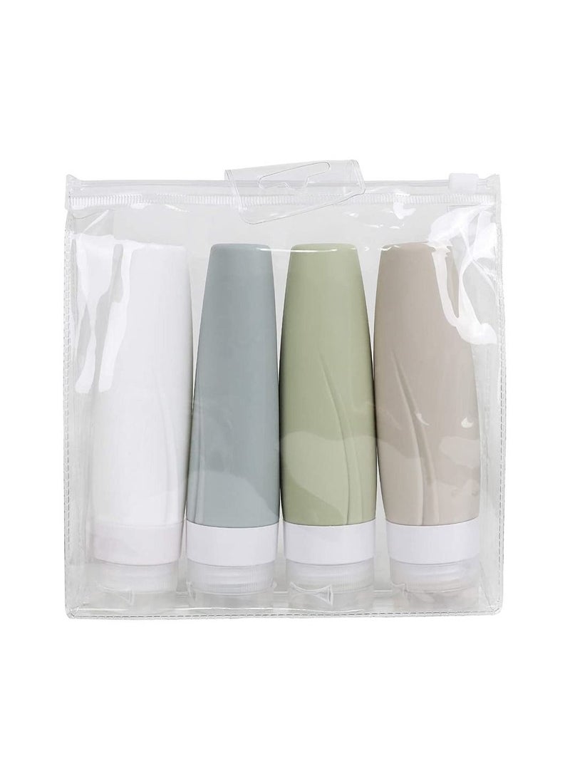 Y&D - Silicone Travel Bottles Set Leak Proof Size Container for Toiletries with TSA Approved EVA Bag BPA Free Refillable Perfect Personal - Image 1