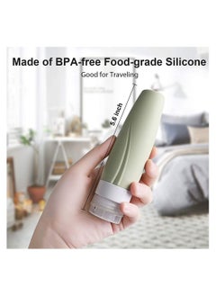 Y&D Silicone Travel Bottles Set Leak Proof Size Container for Toiletries with TSA Approved EVA Bag BPA Free Refillable Perfect Personal  - Image 4