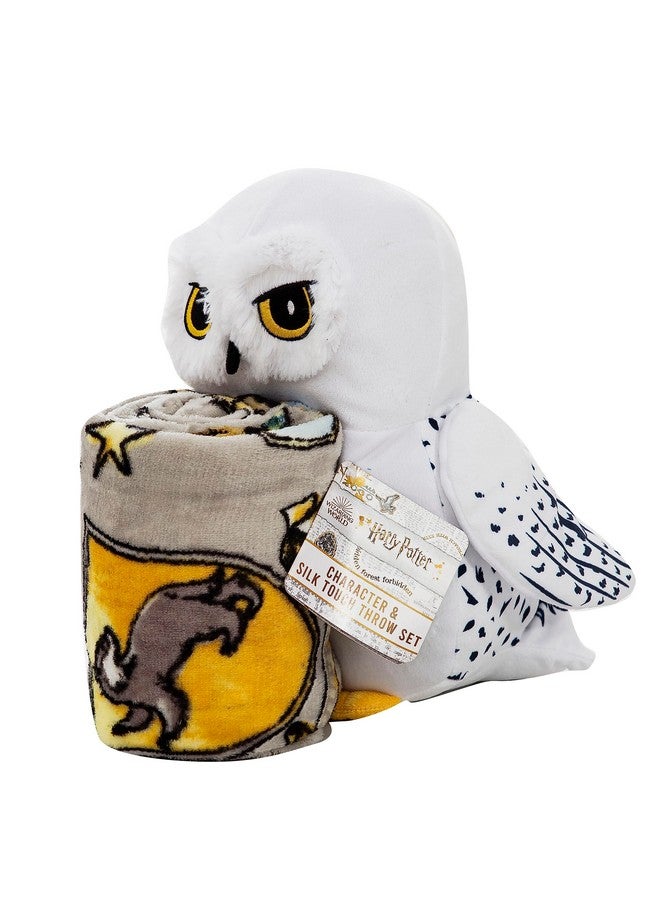 Northwest Northwest Character Hugger Pillow & Silk Touch Throw Blanket Set, Stuffed Animal for Kids, Newborn Snuggle Toy, 40" x 50", Harry Potter - Hedwig Magic  - Image 3