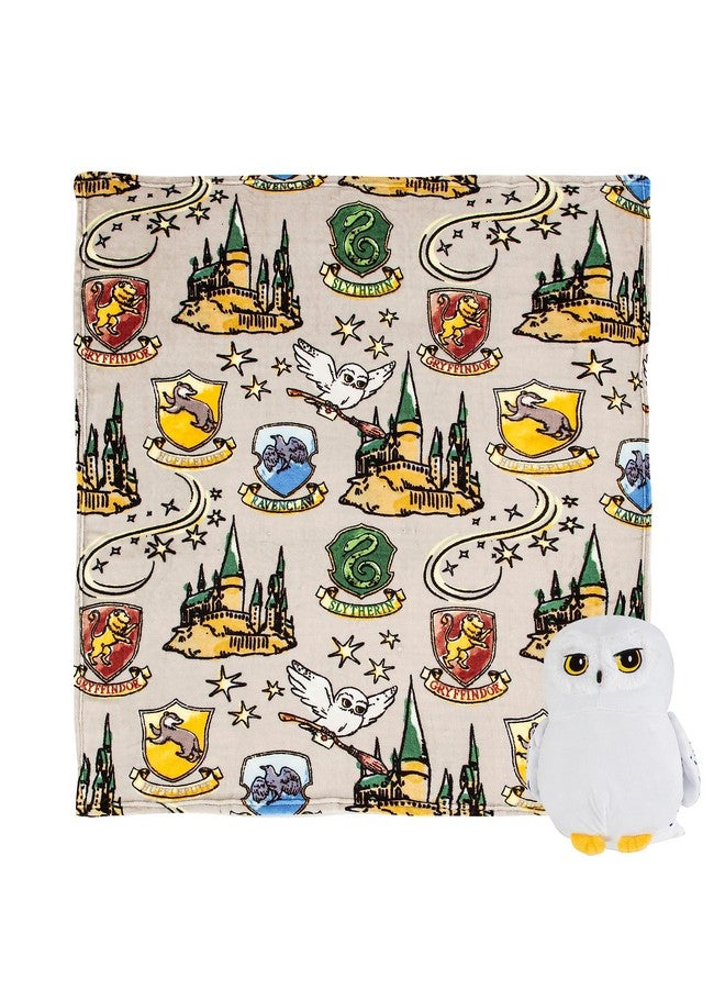 Northwest Northwest Character Hugger Pillow & Silk Touch Throw Blanket Set, Stuffed Animal for Kids, Newborn Snuggle Toy, 40" x 50", Harry Potter - Hedwig Magic  - Image 1