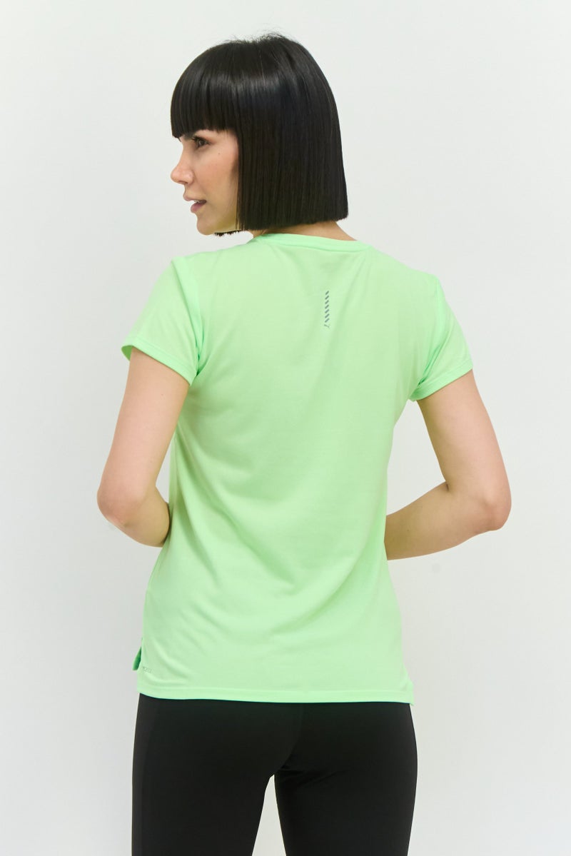 PUMA Women Sportswear Fit Short Sleeves Training Top, Lime Green - Image 4