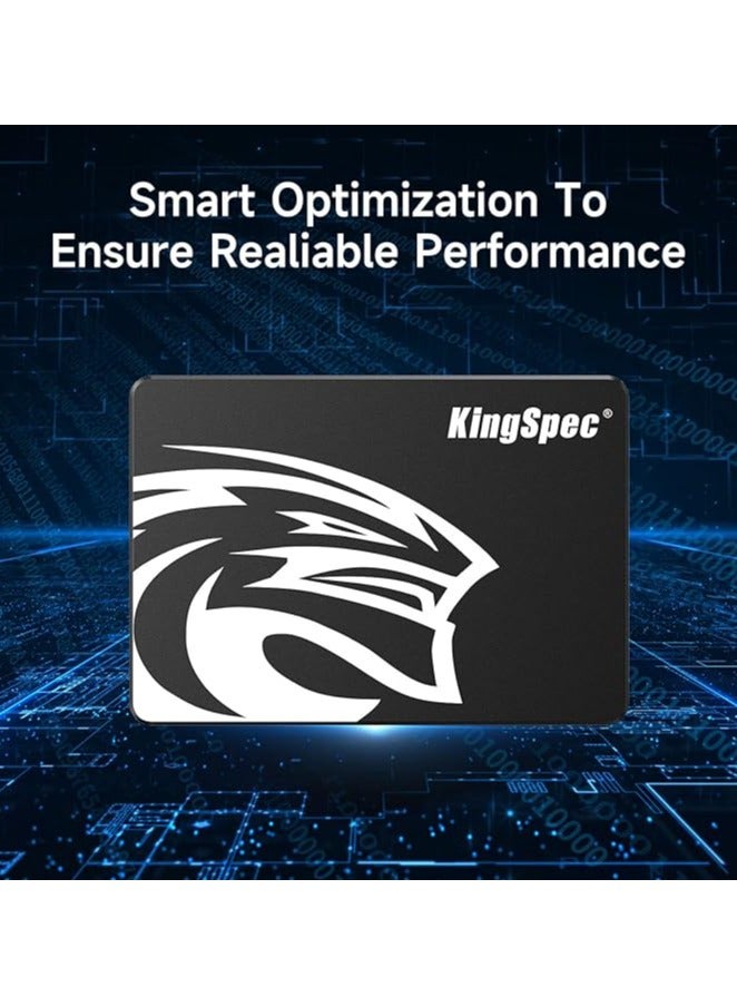 كينجس بيك KingSpec 512GB 6.35cm SATA SSD، محرك أقراص الحالة الصلبة الداخلي SATA III 6Gb/s - فلاش NAND ثلاثي الأبعاد TLC، متوافق مع أجهزة الكمبيوتر المكتبية/الكمبيوتر المحمول/الكل في واحد - Image 5