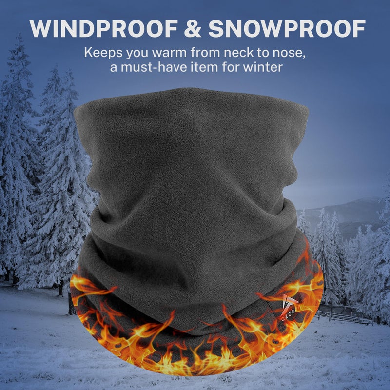 GXCROR Winter Neck Warmer, Reversible Fleece Gaiter Scarf, Windproof Face Mask for Men & Women - Image 5