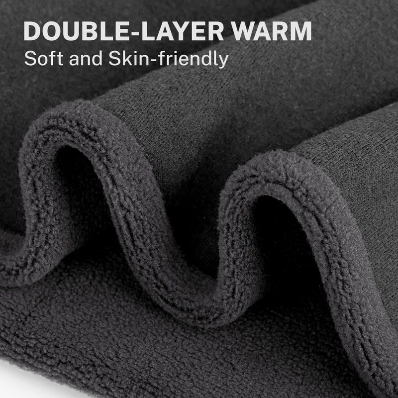 GXCROR Winter Neck Warmer, Reversible Fleece Gaiter Scarf, Windproof Face Mask for Men & Women - Image 3
