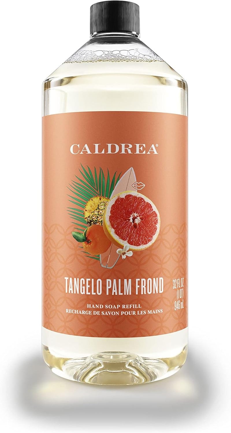 Caldrea Hand Soap Refill Aloe Vera Gel Olive Oil And Essential Oils To Cleanse And Condition Tangelo Palm Frond Scent 32 Oz