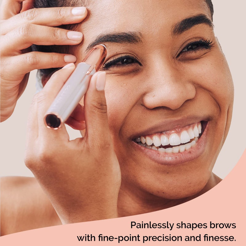 Finishing Touch Flawless Brows Eyebrow Hair Remover Electric Razor for Women with LED Light for Instant and Painless Hair Removal (White) - Image 5