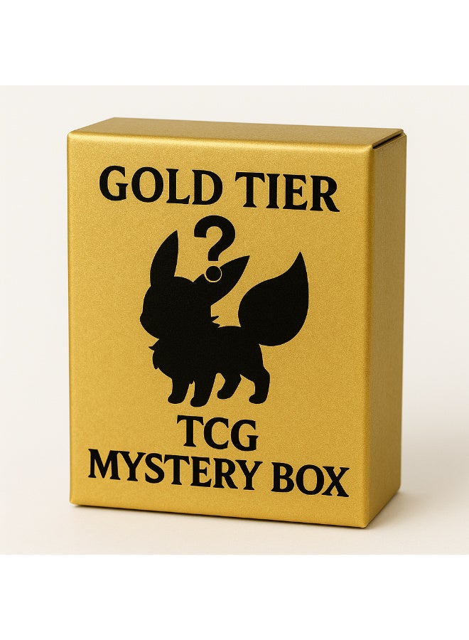PlayVault Pokémon Mystery Box Gold Tier – Elite Trainer Box, Booster Bundle, 3-Pack Blister, Mini Tin & Extra Surprise – Authentic Sealed Cards