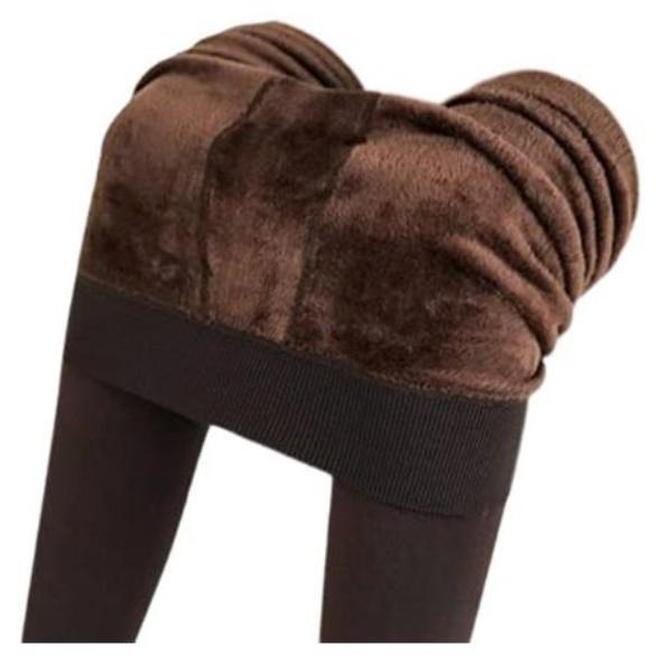 ليجنز دفايه شتوي للنساء سروال ضيق نسائي شتوي دافئ لون سادة مخملي حريمي بنطلون ضيق عالي الخصر ضيق مطاطي ليكرا سوفت مبطن فرومقاس فري سايز تلبيس من 60 الي 100 كيلو،بني