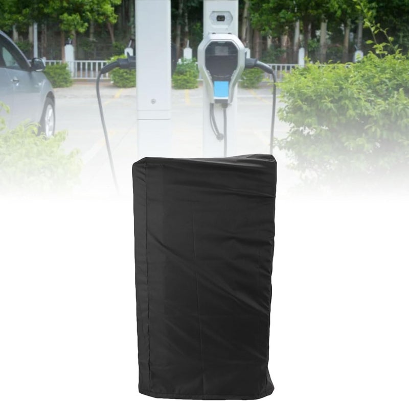 Goshyda Electric Car Charger Cover, Dust Rain Snow Sun Proof EV Charging Station Cover, Oxford Fabric Charger Station Protector Cover for Outdoor (Black) - Image 5