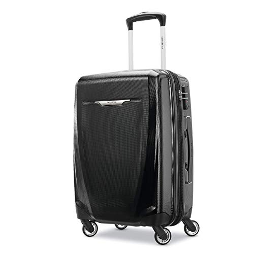 Samsonite حقائب سامسونايت وينفيلد 3 DLX الصلبة القابلة للتوسيع مع عجلات دوارة، سوداء، حقيبة يد 20 بوصة - Image 1