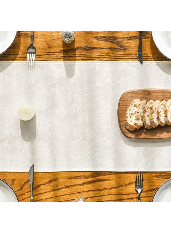 NIBEMINENT Eid Mubarak Table Runner Linen Table Runner 13x70 inches, Star Moon Table Runner, Ramadan Decoration Home Dinning Room Decoration - Image 3