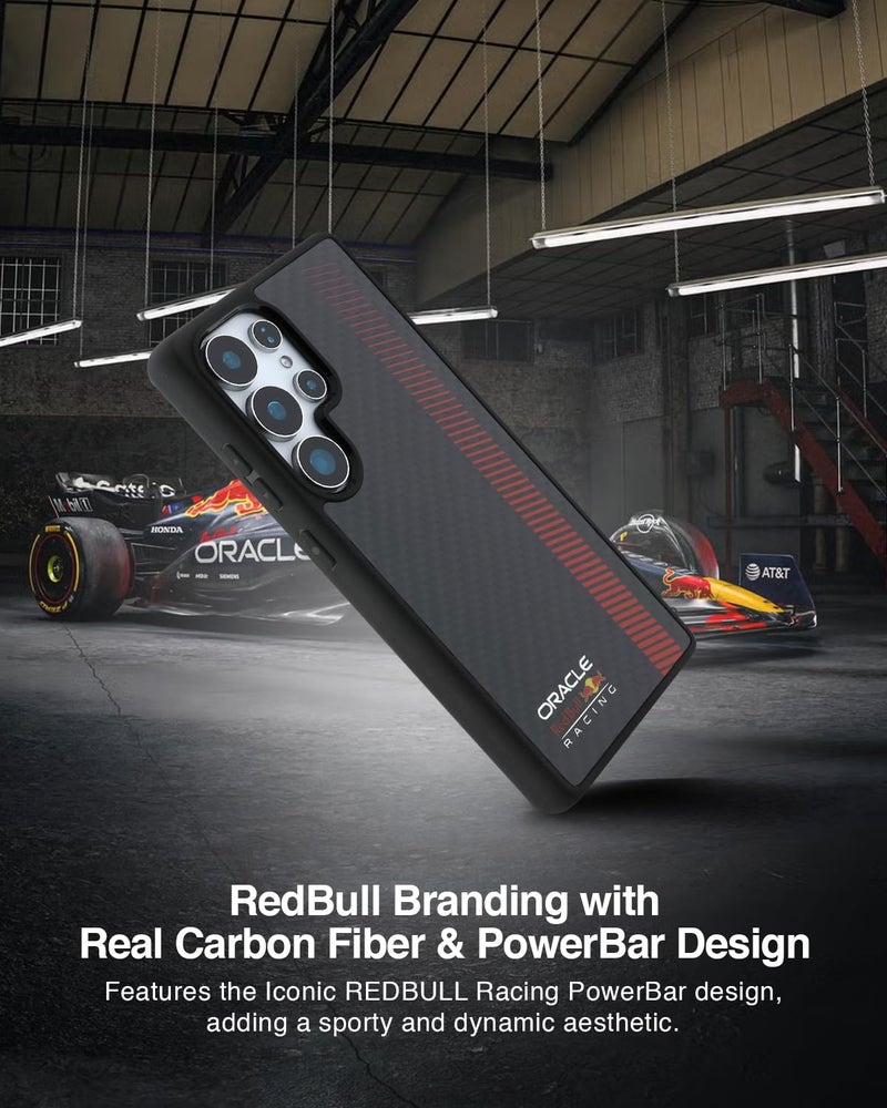 CG MOBILE REDBULL Racing Galaxy S25 Ultra Case [Official Licensed], Real Carbon Fiber with Magnetic System and Powerbar Protective Case/Cover Designed for Galaxy S25 Ultra - Black - Image 3