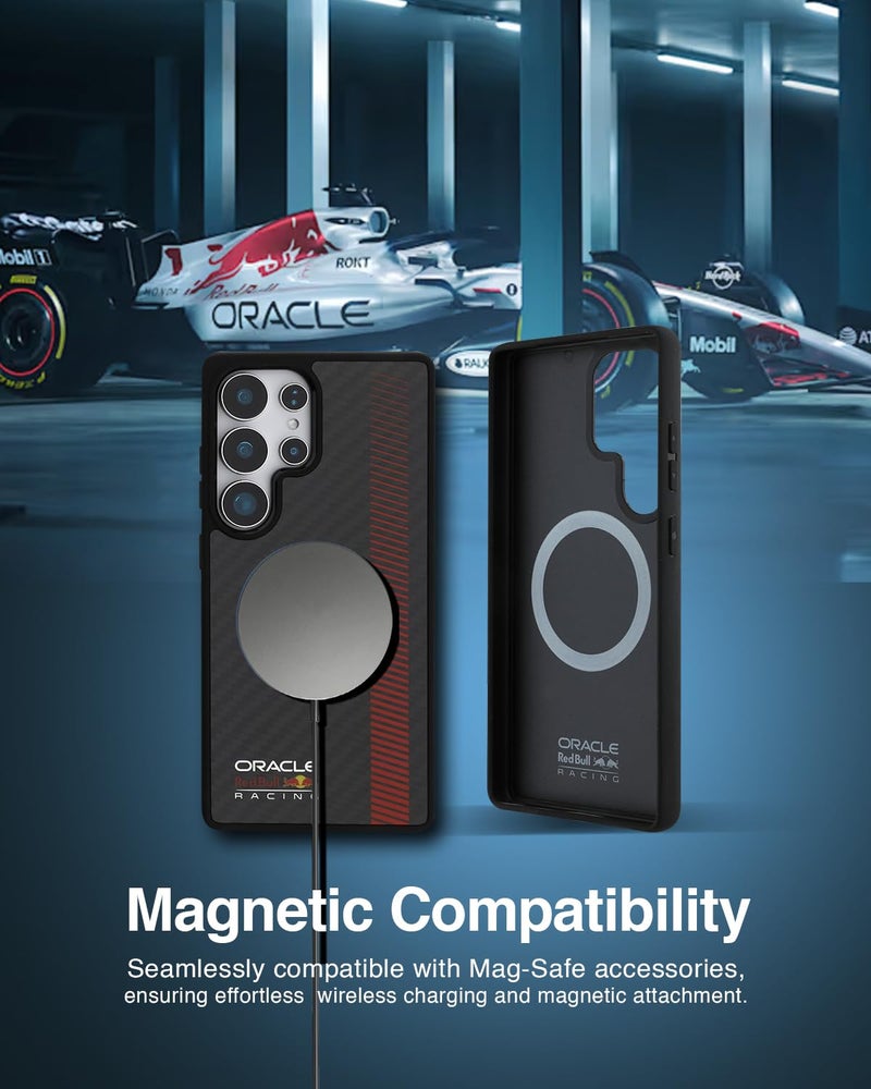 CG MOBILE REDBULL Racing Galaxy S25 Ultra Case [Official Licensed], Real Carbon Fiber with Magnetic System and Powerbar Protective Case/Cover Designed for Galaxy S25 Ultra - Black - Image 4