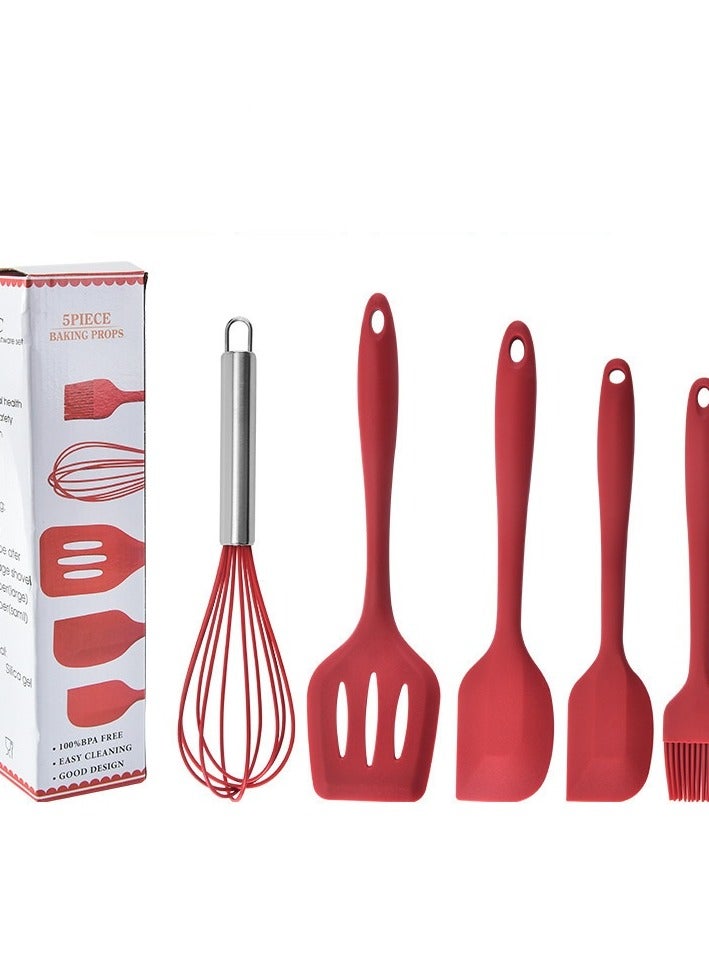 Silicone Kitchenware Baking Tools Egg Beater Scraper Steak Frying Shovel Leakage Shovel In Stock 5 Piece Set For Baking And Cooking - Image 1