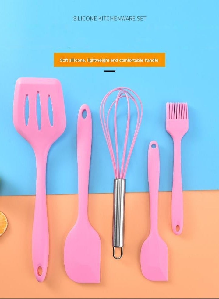 Silicone Kitchenware Baking Tools Egg Beater Scraper Steak Frying Shovel Leakage Shovel In Stock 5 Piece Set For Baking And Cooking - Image 2