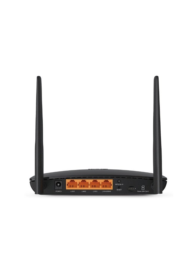 تي بي لينك موجه واي فاي لاسلكي Archer MR402 AC1200 ثنائي النطاق 4G LTE، فتحة شريحة نانو SIM، سرعة تصل إلى 1200 ميجابت في الثانية (2.4GHz 300Mbps + 5GHz 867Mbps)، يدعم التحويل إلى 4G LTE/3G/DSL، 64 جهاز، 2 هوائي قابل للفصل، تحكم أبووي، شبكة ضيوف، تطبيق Tether، منافذ WAN/LAN، VPN، QoS، توصيل وتشغيل، متوافق مع الإمارات العربية المتحدة - Image 4