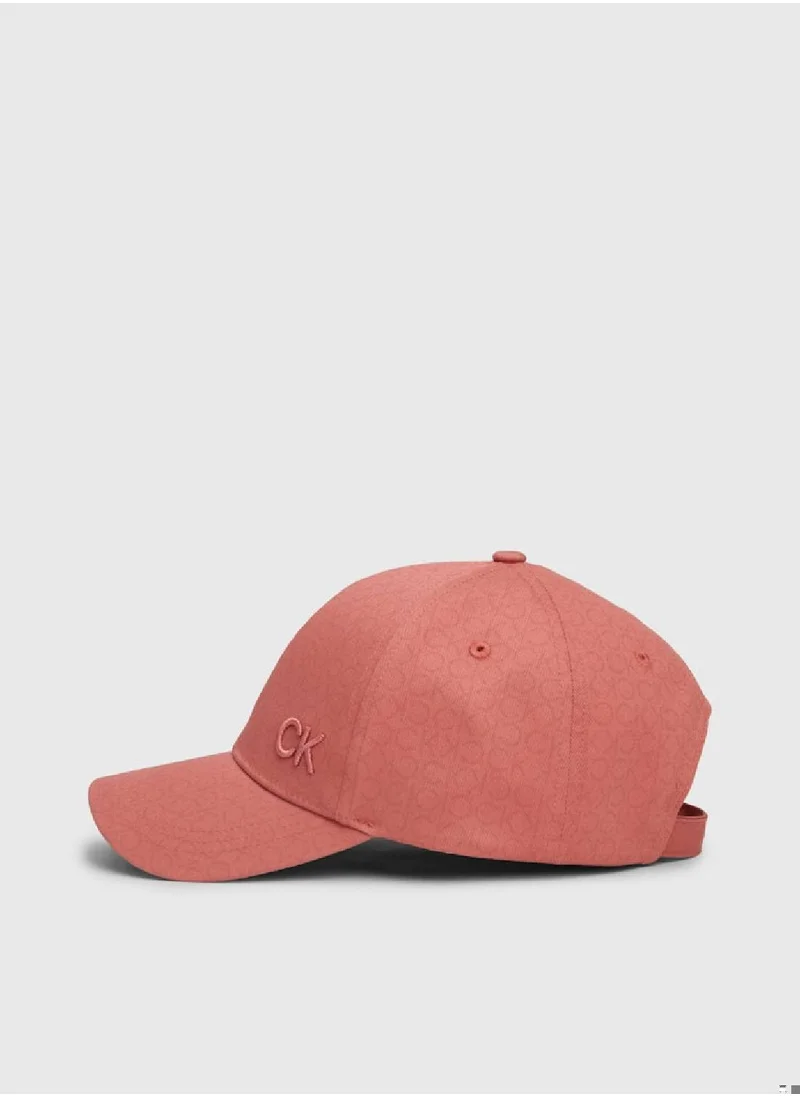 CALVIN KLEIN Women's Monogram Cap - Cotton, Pink