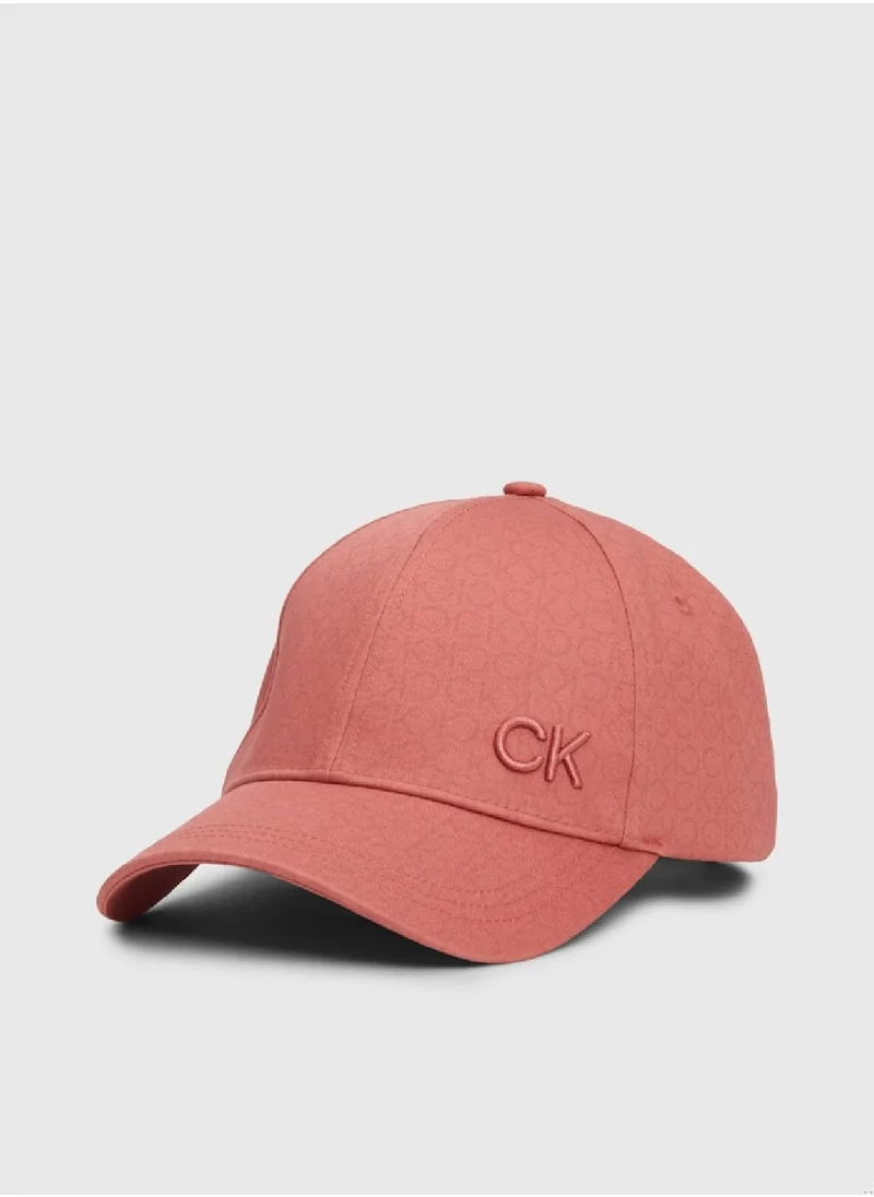 CALVIN KLEIN Women's Monogram Cap - Cotton, Pink
