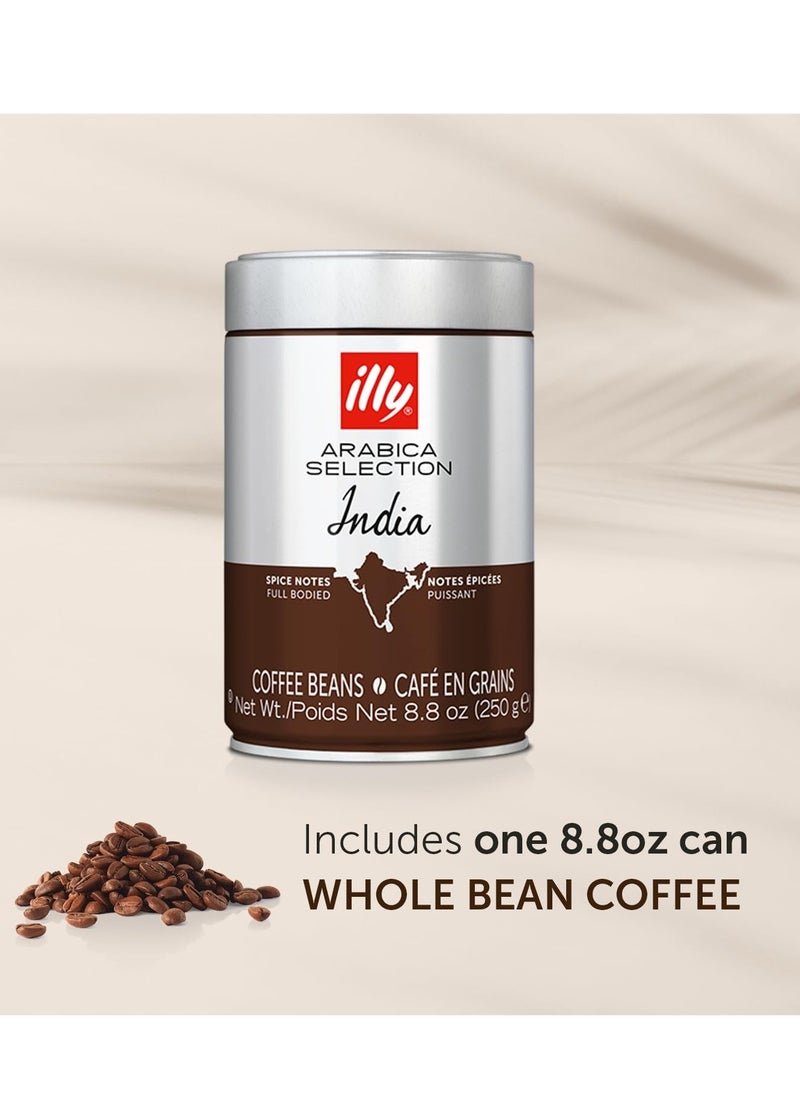 Illy - illy Coffee, Arabica Selection Whole Bean India, Single Origin, 100% Arabica Coffee, All-Natural, No Preservatives, 250g (Pack of 1) - Image 1