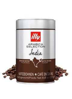 illy Coffee, Arabica Selection Whole Bean India, Single Origin, 100% Arabica Coffee, All-Natural, No Preservatives, 250g (Pack of 1)