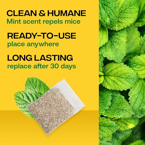Victor M805 Scent-Away Natural Rodent Repeller – Peppermint Oil Mouse and Rat Repellent – 5 High-Strength Rodent Repelling Sachets Included - Image 3