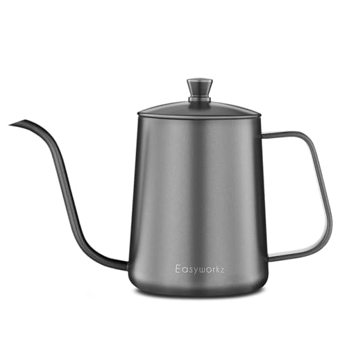 Easyworkz Gage Gooseneck Pour Over Coffee Kettle 12 oz Stainless Steel Hand Drip Coffee Pot With Long Narrow Spout - Image 1