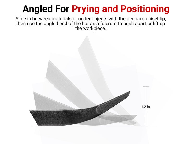 TEKTON 25-Inch Angled Tip Handled Pry Bar with Striking Cap | LSQ42025 - Image 3