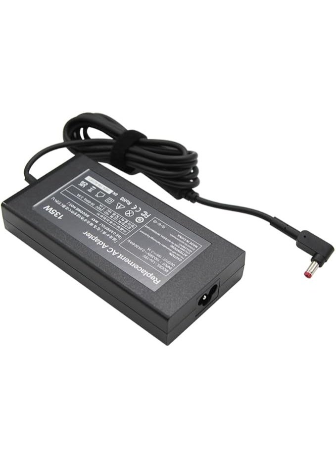 Terabyte 135W Charger 19V 7.1A 5.5x1.7mm Compatible for Acer Nitro 5 N18C3 AN515-51 AN515-41 AN515-43 AN517-51 N18C4 ADP-135K ADP-135KB Laptop Adapter Power Supply Cord - Image 2