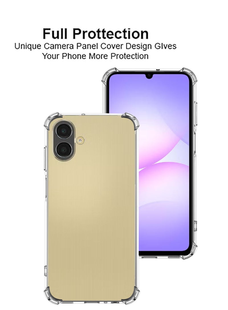 غطاء حماية مضاد للصدمات لجهاز سامسونج جالاكسي A07 - شفاف للغاية، متين وبتقطيعات دقيقة - حماية من الخدوش، الغبار والبقع - غطاء خلفي من السيليكون الشفاف لجهاز سامسونج جالاكسي A07 - Image 4