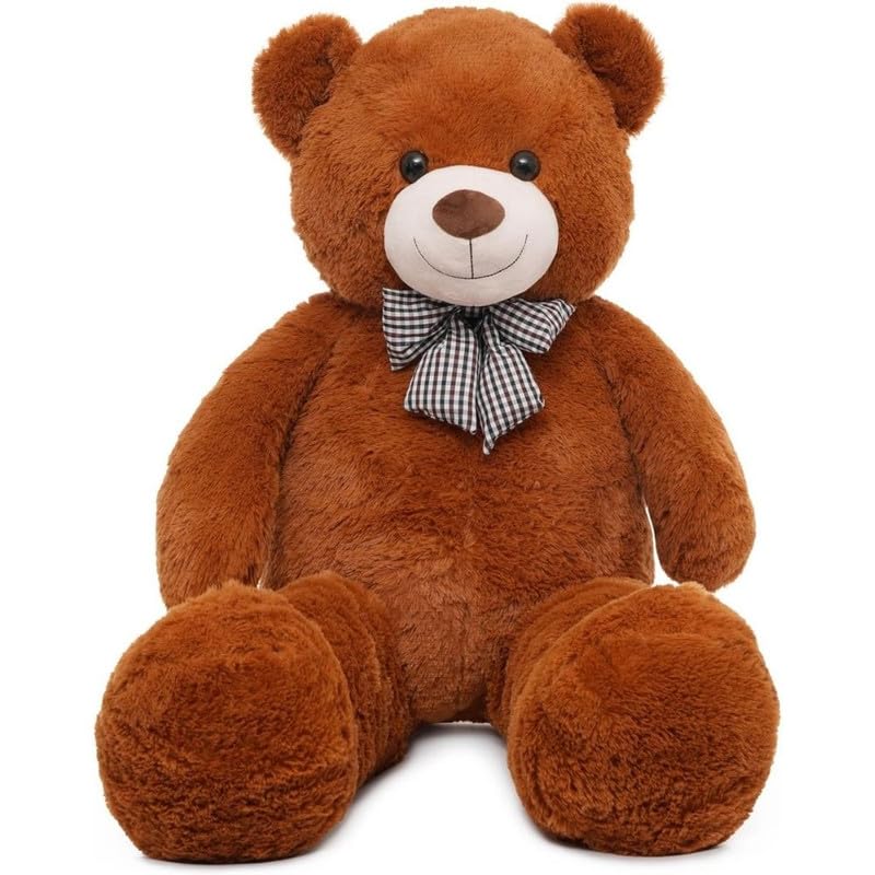 MOSU دب عملاق 6 أقدام بني محشو، هدية دب عيد الحب للنساء، صديقة، صديق، دب محشو ناعم بحجم الحياة للبنات والأولاد، هدية محشوة للأطفال (6 أقدام) - Image 1