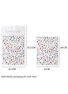 SYOSI 12 Sheets 3D Nail Art Stickers Decals, Nail Stickers for Women Kids Girls Self Adhesive Nail Toe Decals for DIY Nail Art Decoration Include Hearts Stars Flowers Rainbow Letters Cherry Ect  - Image 4