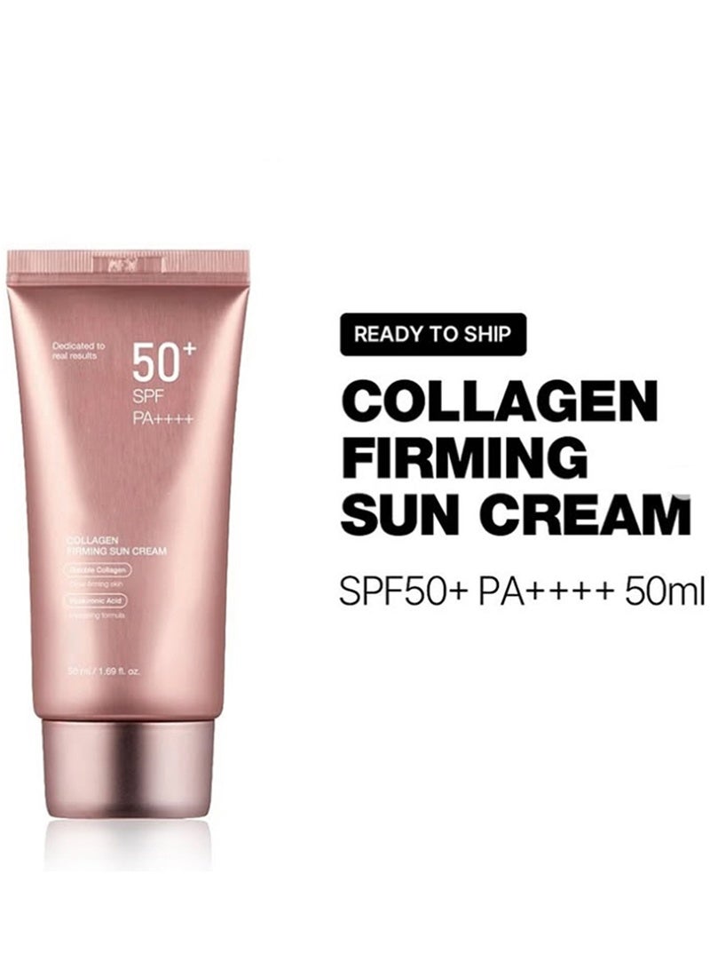 كولاجين كريم كولاجين لشد البشرة من الشمس 50 مل، 1.69 أونصة سائلة، مقاوم للماء، عامل حماية من أشعة الشمس فوق البنفسجية 50+، للرجال والنساء، غير دهني، مرطب خفيف، واسع الطيف، بخصائص مضادة للشيخوخة - Image 2